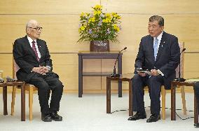 Japan PM Ishiba meets A-bomb survivor group