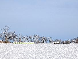 Cars On Snow-covered Roads In Bavaria