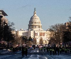 President Jimmy Carter's Procession To The US Capital