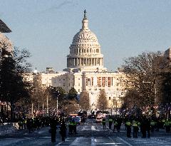 President Jimmy Carter's Procession To The US Capital