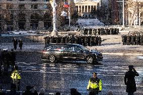 President Jimmy Carter's Procession To The US Capital