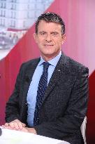 Exclusive - Manuel Valls Appears On RMC/BFMTV - Paris