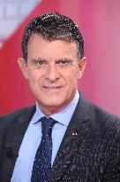 Exclusive - Manuel Valls Appears On RMC/BFMTV - Paris