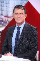 Exclusive - Manuel Valls Appears On RMC/BFMTV - Paris