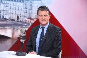 Exclusive - Manuel Valls Appears On RMC/BFMTV - Paris