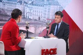 Exclusive - Manuel Valls Appears On RMC/BFMTV - Paris