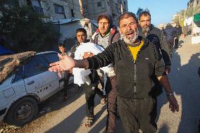 Funeral Of Palestinians Killed In Israeli Airstrikes - Gaza