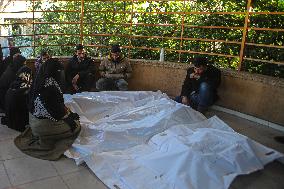 Funeral Of Palestinians Killed In Israeli Airstrikes - Gaza