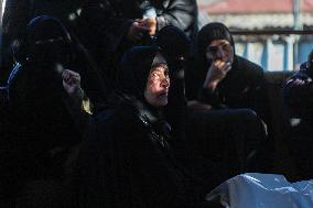 Funeral Of Palestinians Killed In Israeli Airstrikes - Gaza