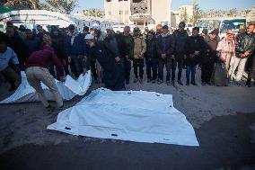 Funeral Of Palestinians Killed In Israeli Airstrikes - Gaza