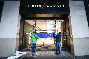 Winter Sales at the BHV Marais in Paris FA