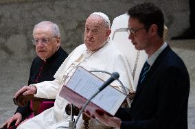 Pope Francis Leads His Weekly General Audience In The Paul VI Hall