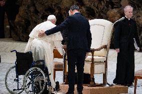 Pope Francis Leads His Weekly General Audience In The Paul VI Hall