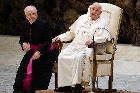 Pope Francis Leads His Weekly General Audience In The Paul VI Hall