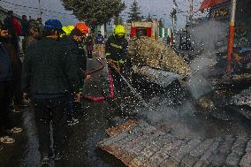 Several Residential Houses Were Gutted In A Fire Incident In Srinagar