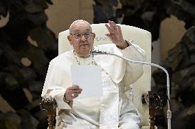 Pope Francis During His Weekly General Audience - Vatican