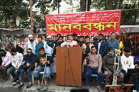 Protest Demanding Better Treatment And Rehabilitation In Dhaka.