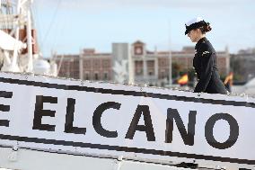Princess Leonor Embarks on The Juan Sebastian Elcano - Spain