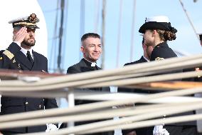 Princess Leonor Embarks on The Juan Sebastian Elcano - Spain