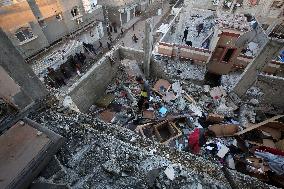 Israeli Bombardment Aftermath In Deir al-Balah - Gaza