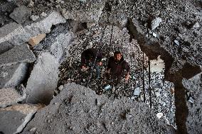 Israeli Bombardment Aftermath In Deir al-Balah - Gaza