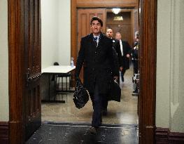 Justin Trudeau Leaves A Liberal Caucus Meeting - Ottawa