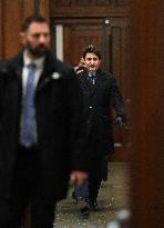 Justin Trudeau Leaves A Liberal Caucus Meeting - Ottawa