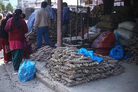 Yams For Maghe Sankranti Festival In Nepal.