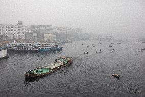 Cold Waves Approach As Dense Fog Grips Bangladesh