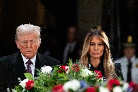 Trump pays respects to former President Jimmy Carter in Capitol rotunda