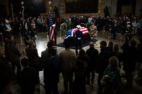 President Jimmy Carter lies in state in the Capitol rotunda