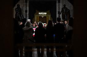 President Jimmy Carter lies in state in the Capitol rotunda