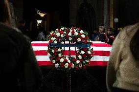 President Jimmy Carter lies in state in the Capitol rotunda