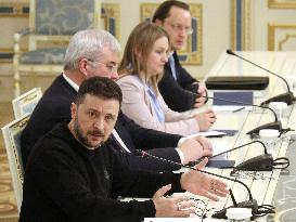 Volodymyr Zelenskyy meets Finnish Foreign Minister Elina Valtonen