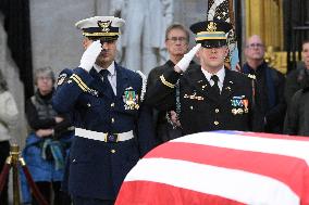 DC: Former President Jimmy Carter hold a Lie in State Ceremony