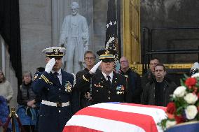 DC: Former President Jimmy Carter hold a Lie in State Ceremony