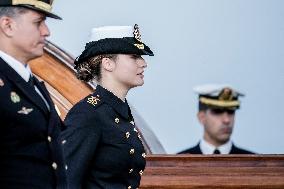 Crown Princess Leonor Arrives To Cadiz