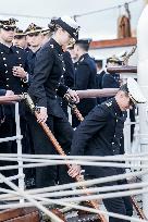 Crown Princess Leonor Arrives To Cadiz