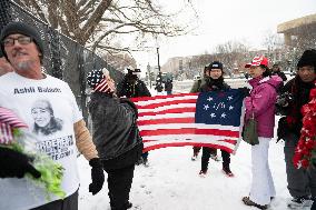 Members Of The 'J6th Community' Gather Outside US Capitol