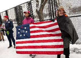 Members Of The 'J6th Community' Gather Outside US Capitol