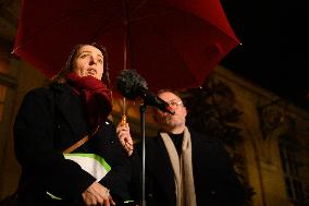 Sophie Binet After Talks With French Prime Minister - Paris