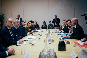 Les Republicains (LR) party arrives for a Meeting on the preparation of the 2025 Budget - Paris AJ