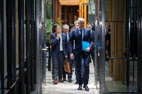 Les Republicains (LR) party arrives for a Meeting on the preparation of the 2025 Budget - Paris AJ