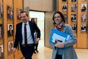 Les Republicains (LR) party leaves after a Meeting on the preparation of the 2025 Budget - Paris AJ