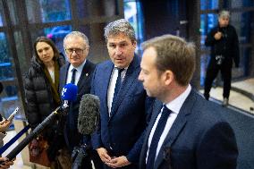 Les Republicains (LR) party leaves after a Meeting on the preparation of the 2025 Budget - Paris AJ