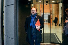 Les Republicains (LR) party leaves after a Meeting on the preparation of the 2025 Budget - Paris AJ