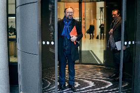 Les Republicains (LR) party leaves after a Meeting on the preparation of the 2025 Budget - Paris AJ