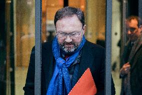 Les Republicains (LR) party leaves after a Meeting on the preparation of the 2025 Budget - Paris AJ