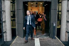 Les Republicains (LR) party leaves after a Meeting on the preparation of the 2025 Budget - Paris AJ