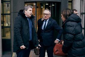 Les Republicains (LR) party leaves after a Meeting on the preparation of the 2025 Budget - Paris AJ